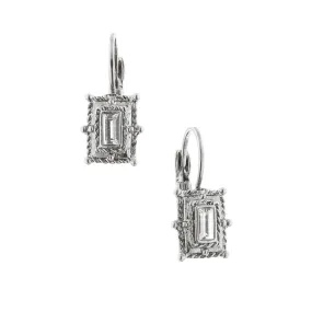 1928 Jewelry Crystal Square Drop Earrings