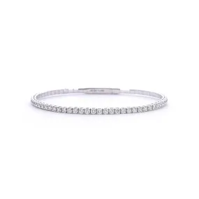 2.0ctw Diamond Flex Bangle -White Gold