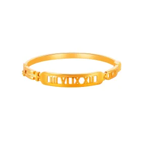 916 Gold Roman Symbolic Bangle