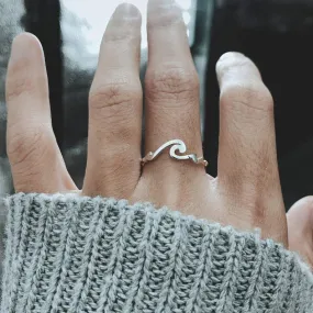 925 Silver Wave Ring Ocean Ring Dainty Ring Inspirational Wave Jewelry Beach Jewelry Minimalist Ring Gift