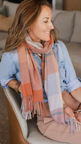 Balmoral Scarf Blue Check