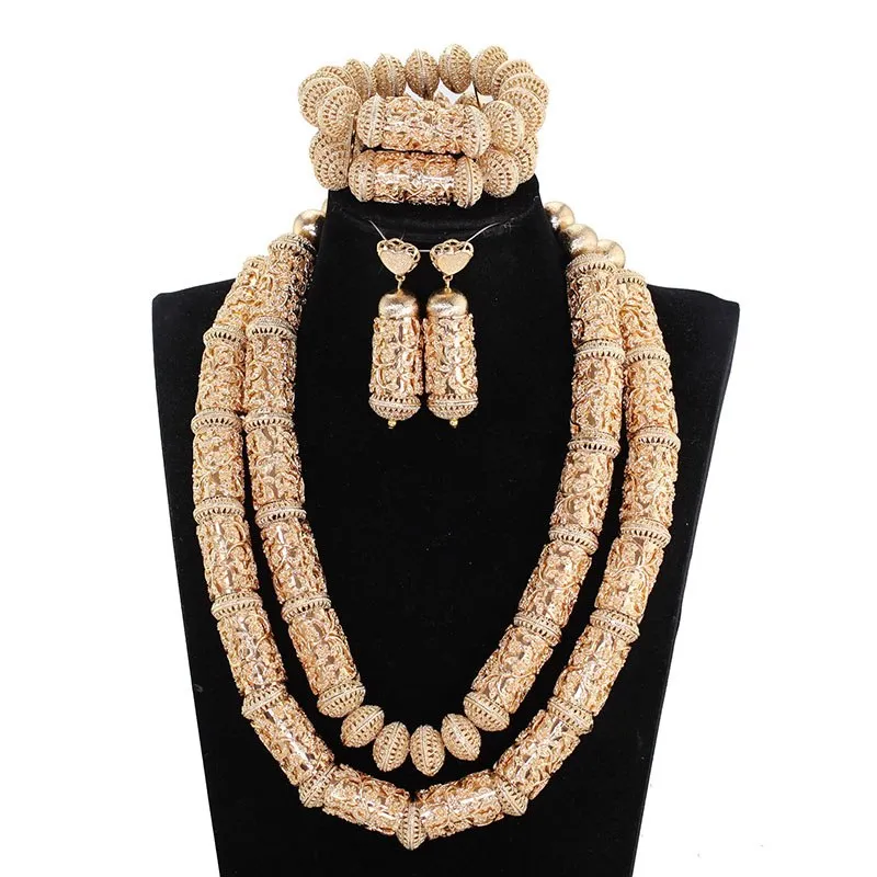 Bridal Jewelry Sets Superior Copper Gold Beads Accessory Jewelry Sets