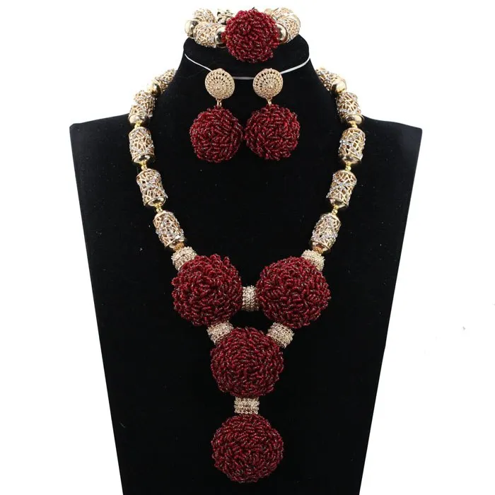 Bridal Jewelry Sets Superior Copper Gold Beads Accessory Jewelry Sets