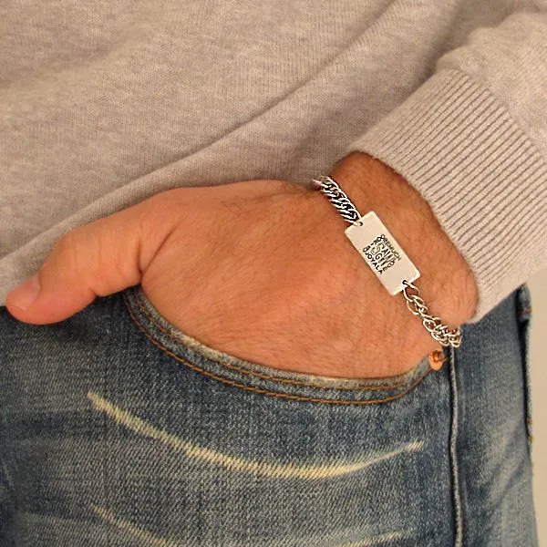 Chainmaille Bracelet - ID Bracelet for Men