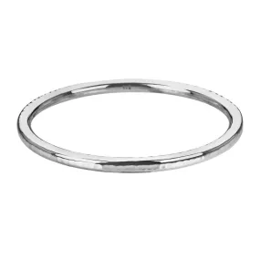 Contemporary Textured Sterling Silver Bangle - BT0168