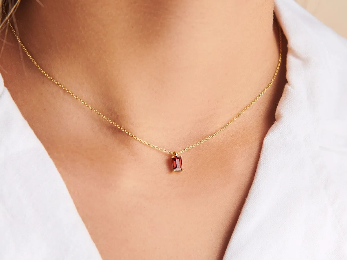 Garnet Necklace Charm