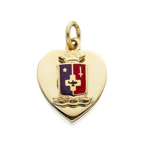 Jewelry: Heart Pendant with Enameled Crest