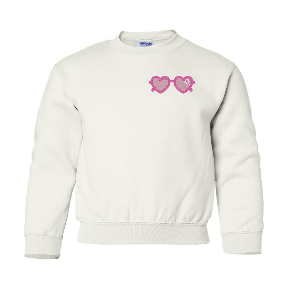 Kids Monogrammed Sunglasses Crewneck Sweatshirt