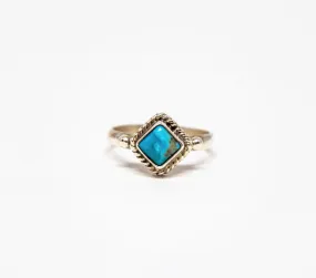 Mini Stone Ring - Women’s Turquoise and Silver Jewelry