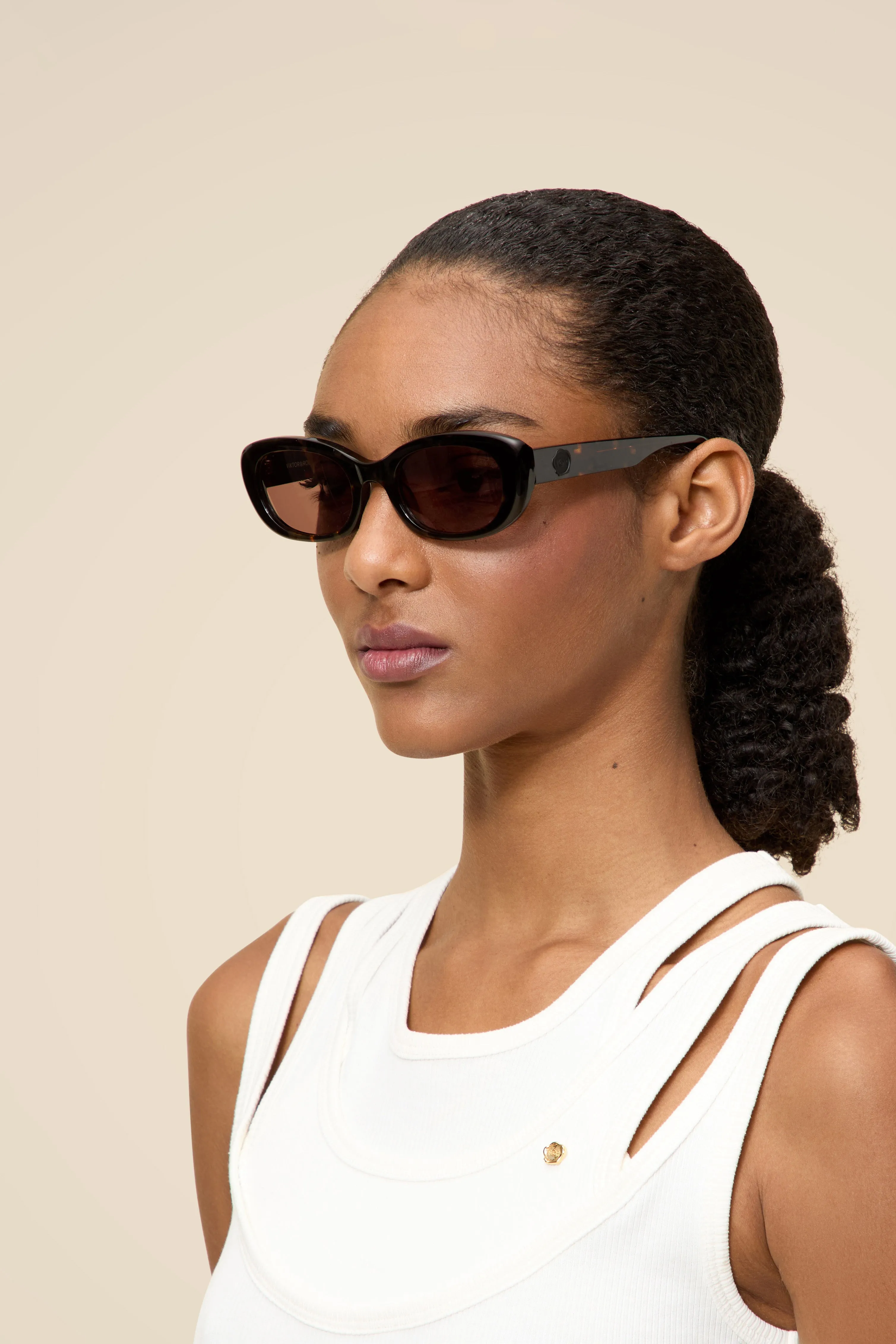 OVAL ACETATE SUNGLASSES