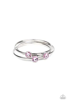 Paparazzi Be All You Can BEDAZZLE - Pink Bangle Bracelet