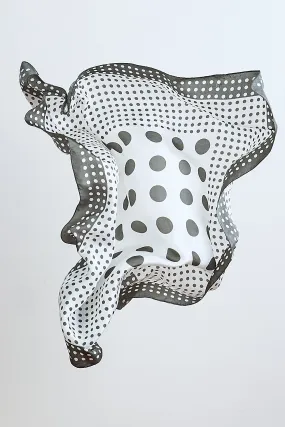 Polka Square Silk Scarf