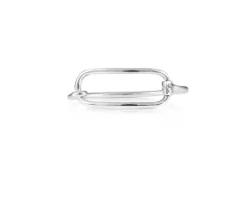 Rectangle Snaffle Bit Bangle | Sterling Silver