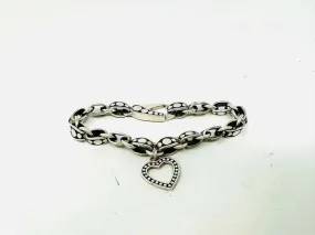 Silver Charm Linen Sterling Silver Jewelry Bracelet