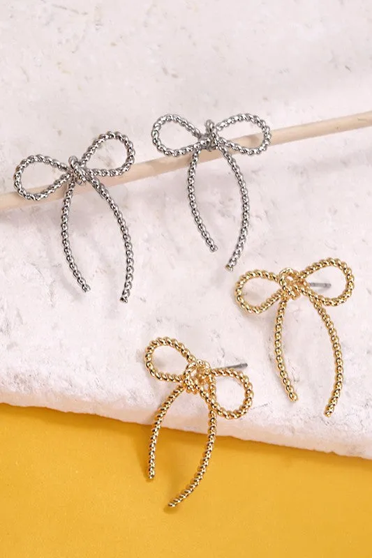 The Emilia Bow Stud Earrings