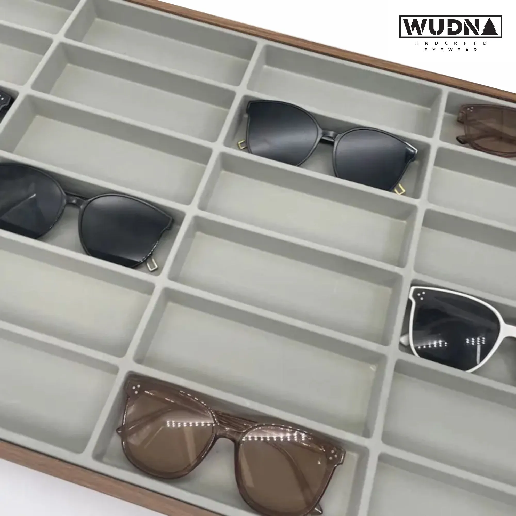 WUDN Walnut Retail Sunglasses Display